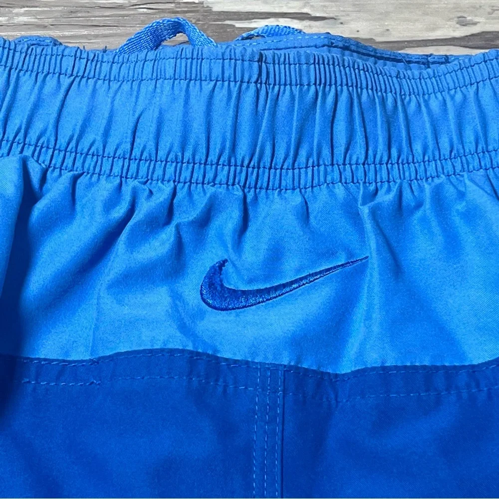 Nike‎ Swim Trunks Shorts Mens Large Blue Pockets Embroidered Swoosh 7
